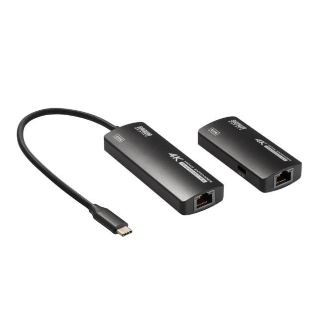 サンワサプライ VGA-EXHDC USB Type C-HDMI変換エクステンダー(4K対応）[VGAEXHDC] 返品種別A