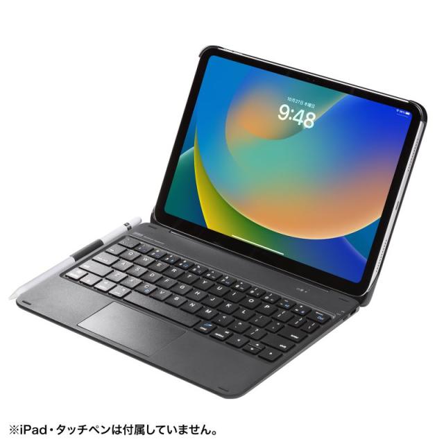 サンワサプライ 10.9インチ iPad（第10世代・A16）専用 ケース付きキーボード タッチパッド内蔵 英語配列64キー  SKB-BTIPAD3BK返品種別A
