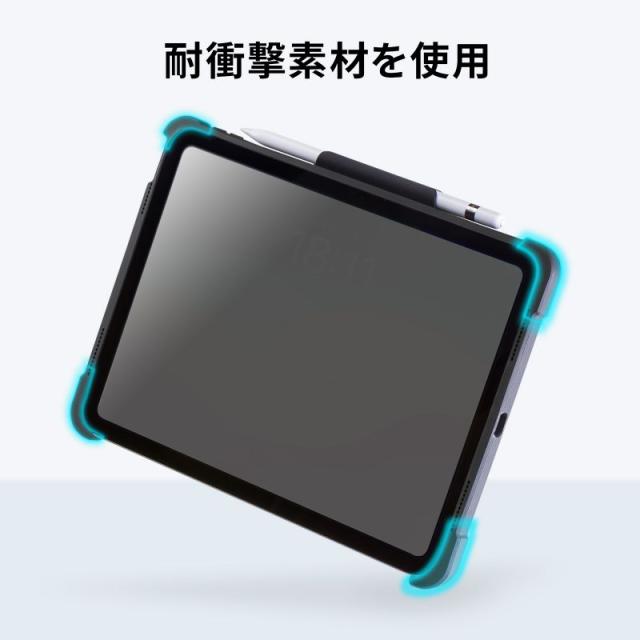 サンワサプライ 10.9インチ iPad（第10世代）専用ケース付きキーボード タイプCケーブル接続 英語配列78キー  SKB-IP6BK返品種別A_2
