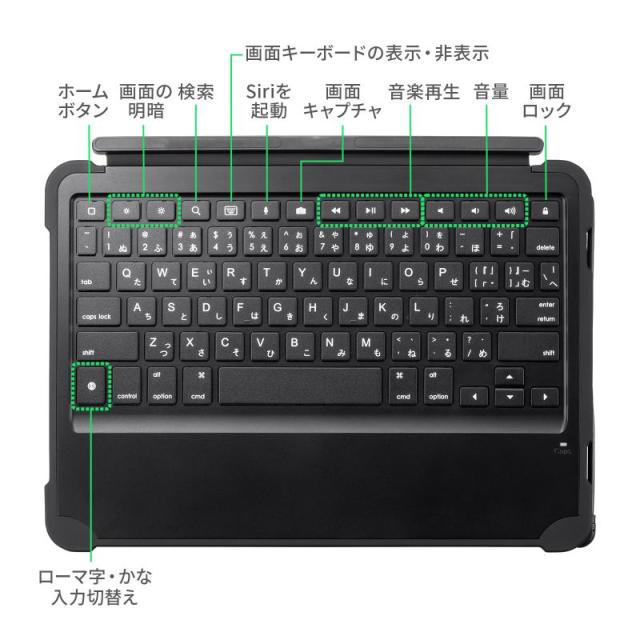 サンワサプライ 10.9インチ iPad（第10世代）専用ケース付きキーボード タイプCケーブル接続 英語配列78キー  SKB-IP6BK返品種別A_3