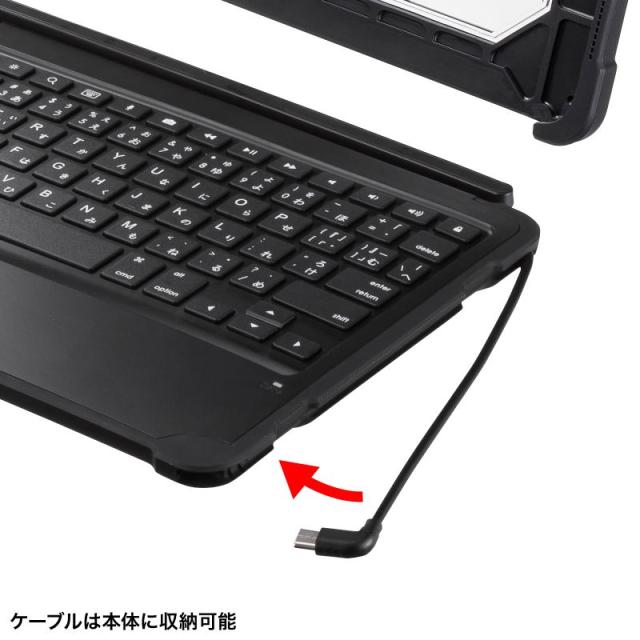 サンワサプライ 10.9インチ iPad（第10世代）専用ケース付きキーボード タイプCケーブル接続 英語配列78キー  SKB-IP6BK返品種別A_10
