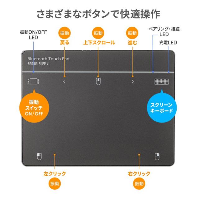 サンワサプライ MA-PB521GM Bluetoothタッチパッド[MAPB521GM] 返品種別A_2