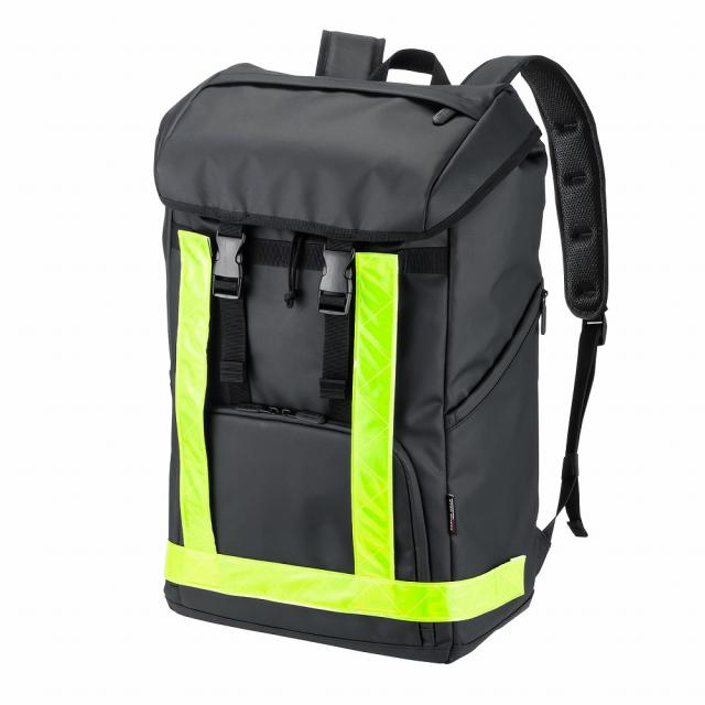サンワサプライ BAG-GEN1BK 〜17.3型ワイド対応 反射テープ付き 現場用リュック 34L[BAGGEN1BK] 返品種別A