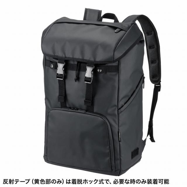 サンワサプライ BAG-GEN1BK 〜17.3型ワイド対応 反射テープ付き 現場用リュック 34L[BAGGEN1BK] 返品種別A