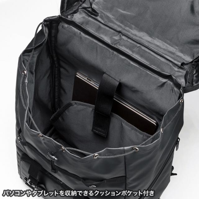 サンワサプライ BAG-GEN1BK 〜17.3型ワイド対応 反射テープ付き 現場用リュック 34L[BAGGEN1BK] 返品種別A