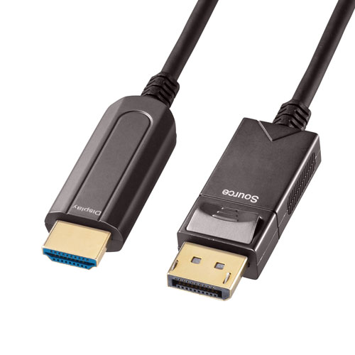 サンワサプライ KC-DPHDFB100 DisplayPort-HDMI変換 光ファイバーケーブル（10m）[KCDPHDFB100] 返品種別A
