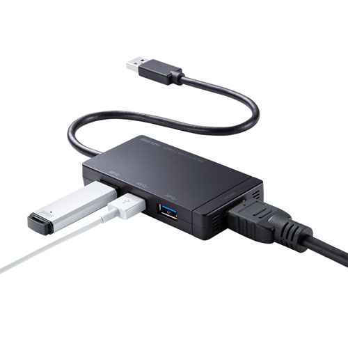サンワサプライ USB-3H332BK USB3.2Gen1 3ポートハブSANWA SUPPLY[USB3H332BK] 返品種別A_2