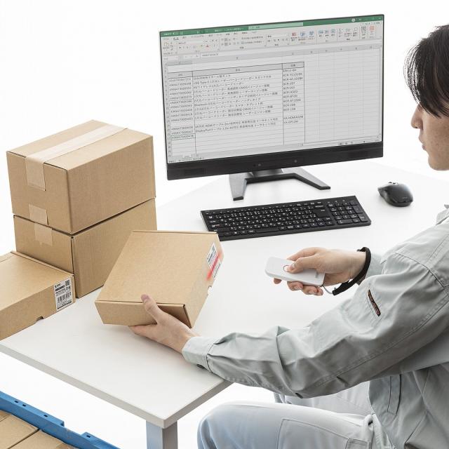 サンワサプライ BCR-BT1D8W Bluetooth 1次元バーコードリーダー[BCRBT1D8W] 返品種別A