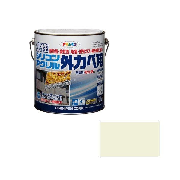 アサヒペン シリコンアクリルカベ3KG MIW 水性シリコンアクリル外かべ用 3kg(ミルキーホワイト)[シリコンアクリルカベ3KGMIW] 返品種別B