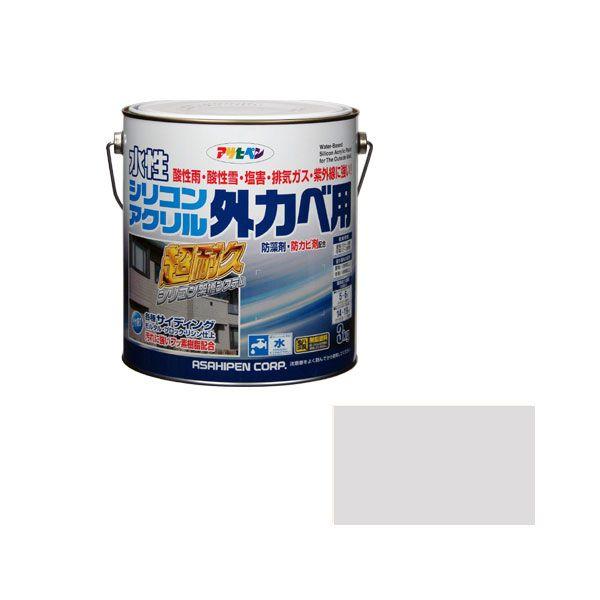 アサヒペン シリコンアクリルカベ3KG SGY 水性シリコンアクリル外かべ用 3kg(ソフトグレー)[シリコンアクリルカベ3KGSGY] 返品種別B
