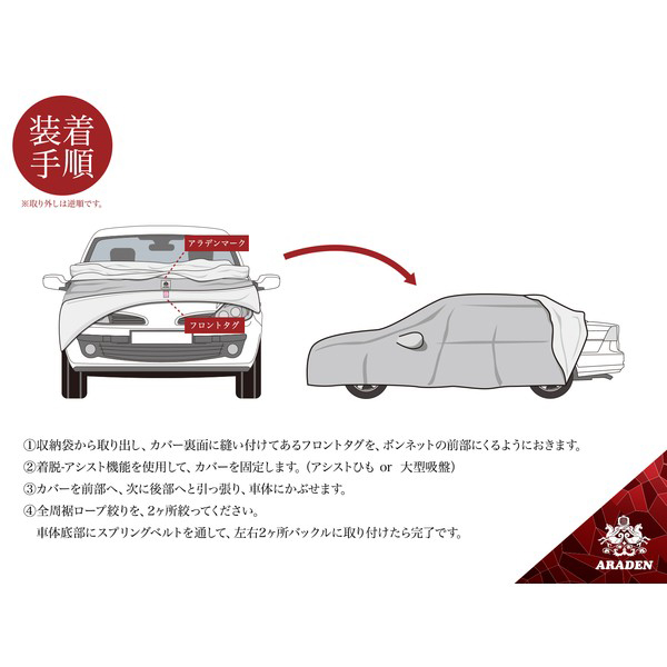 アラデン A-UK16 防炎裏起毛ボディーカバー  適合車種：ヤリスクロス、ノート他ARADEN[AUK16] 返品種別B_9