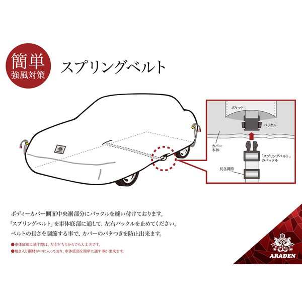 アラデン A-UK19 防炎裏起毛ボディーカバー 適合車種：N-ONE、ワゴンR