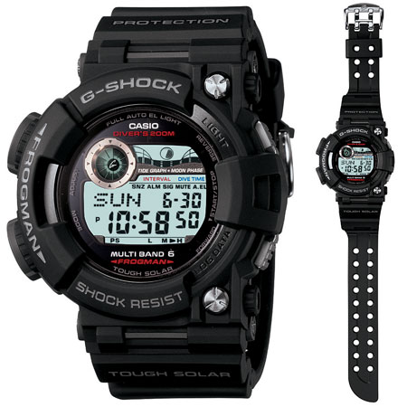 カシオ 【国内正規品】G-SHOCK（ジーショック）　MASTER OF G　FROGMANソーラー電波　メンズタイプ GWF-1000-1JF[GWF10001JF] 返品種別A