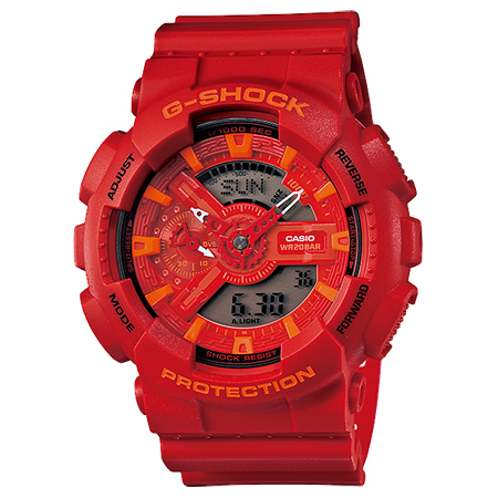 カシオ 【国内正規品】G-SHOCK（ジーショック）　Blue and Red Seriesクオーツ　メンズタイプ GA-110AC-4AJF[GA110AC4AJF] 返品種別A