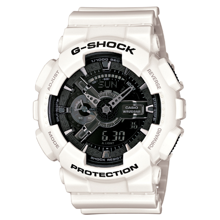 カシオ 【国内正規品】G-SHOCK（ジーショック）　White and Black Seriesクオーツ　メンズタイプ GA-110GW-7AJF[GA110GW7AJF] 返品種別A