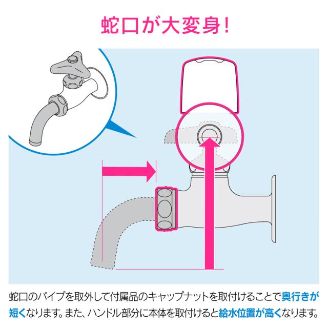 GAONA GA-LA010 洗濯機用水栓上部 (ストッパーつき)ガオナ これカモ[GALA010] 返品種別B_3