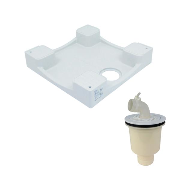 GAONA GA-LF042 洗濯機用防水パン縦引トラップセット  (640×640×120mm)ガオナ これエエやん[GALF042] 返品種別A