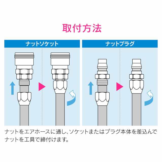 GAONA(ガオナ) エアホースセット 交換・延長用 内径8.5ミリ 8m GA-JM020-