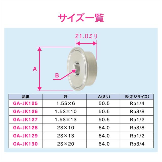 GAONA GA-JK128 ヘルール内ネジソケット(2S×10)ガオナ[GAJK128] 返品種別B_4
