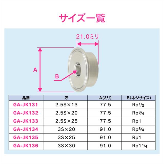 GAONA GA-JK128 ヘルール内ネジソケット(2S×10)ガオナ[GAJK128] 返品種別B_5