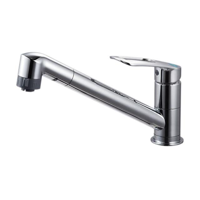 SANEI K8711MEJV-13 台付き1穴 シングルワンホール切替シャワー混合栓（キッチン用）【水栓】SANEI[K8711MEJV13] 返品種別B