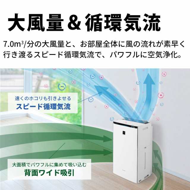 シャープ 空気清浄機【加湿機能付】（空清31畳まで 加湿：木造12.5畳