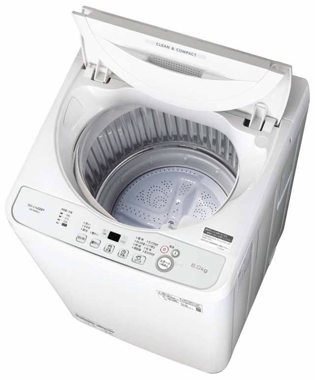 シャープ ES-GE6GJ-W 6.0kg 全自動洗濯機 ホワイト系SHARP ES-GE6G-T 