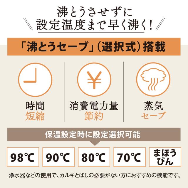 象印 CV-GD22-BM マイコン沸とうVE電気まほうびん　2.2L　ソフトブラックZOJIRUSHI　優湯生（ゆうとうせい）[CVGD22BM] 返品種別A