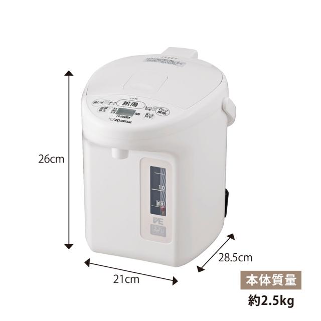 象印 CV-TF22-WA マイコン沸とうVE電気まほうびん　2.2L　ホワイトZOJIRUSHI　優湯生（ゆうとうせい）[CVTF22WA] 返品種別A