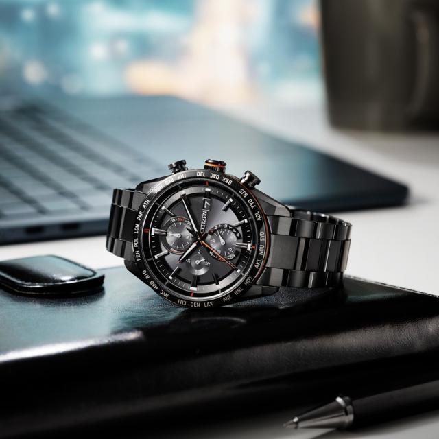 シチズン 【国内正規品】アテッサ　ダイレクトフライト　ACT Line Black Titanium Series AT8185-62E返品種別A_3