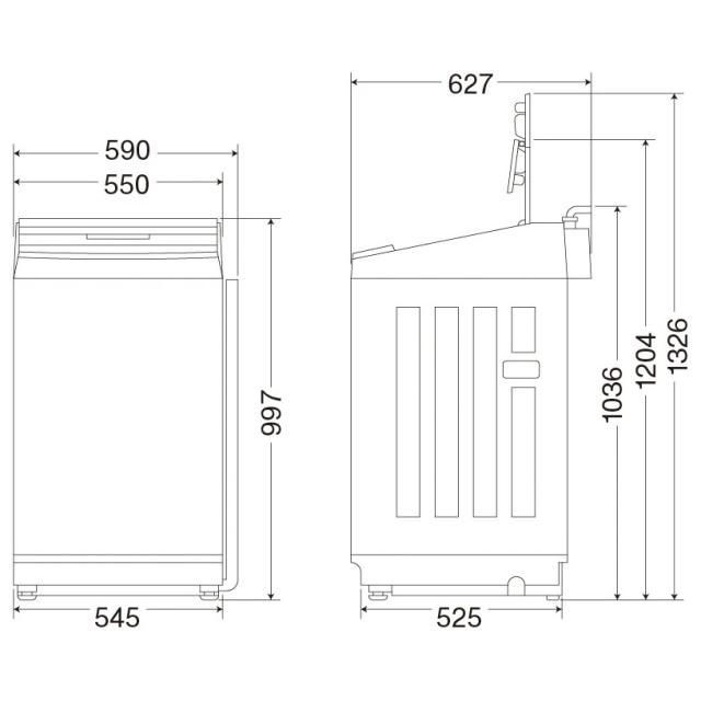 ツインバード WM-EA90W 9.0kg 全自動洗濯機　ホワイトTWINBIRD[WMEA90W] 返品種別A