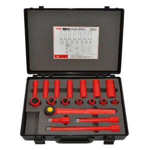 トップ工業 ZSWS418R 絶縁ソケットレンチセット　差込角12.7mm[ZSWS418R] 返品種別B