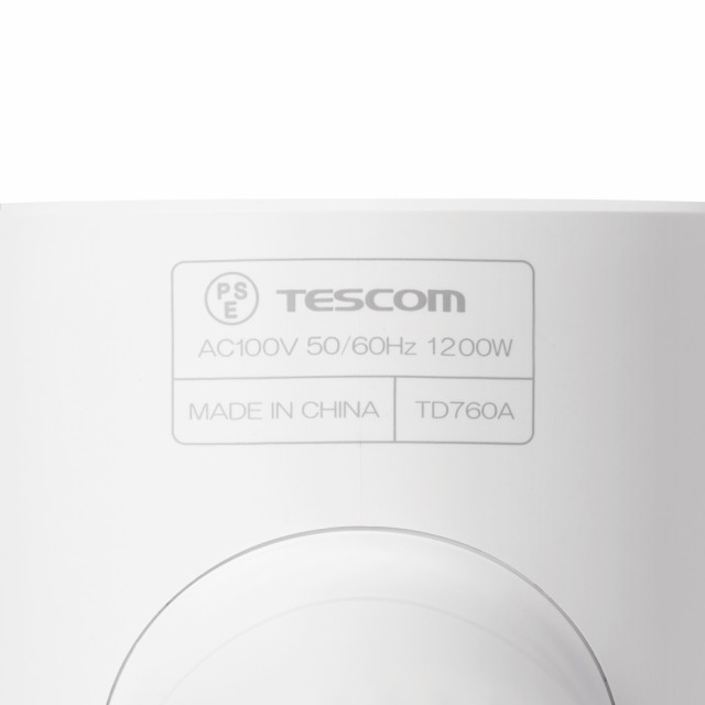 テスコム TD760A-W ヘアドライヤー（ホワイト）TESCOM マイナスイオン[TD760AW] 返品種別A