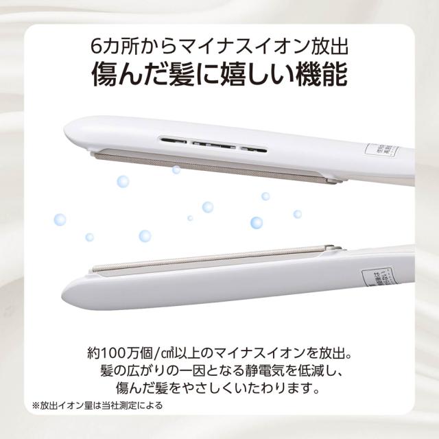 テスコム TS860A-W ストレートヘアアイロン(ホワイト)TESCOM マイナスイオン ストレートアイロン[TS860AW] 返品種別A_2