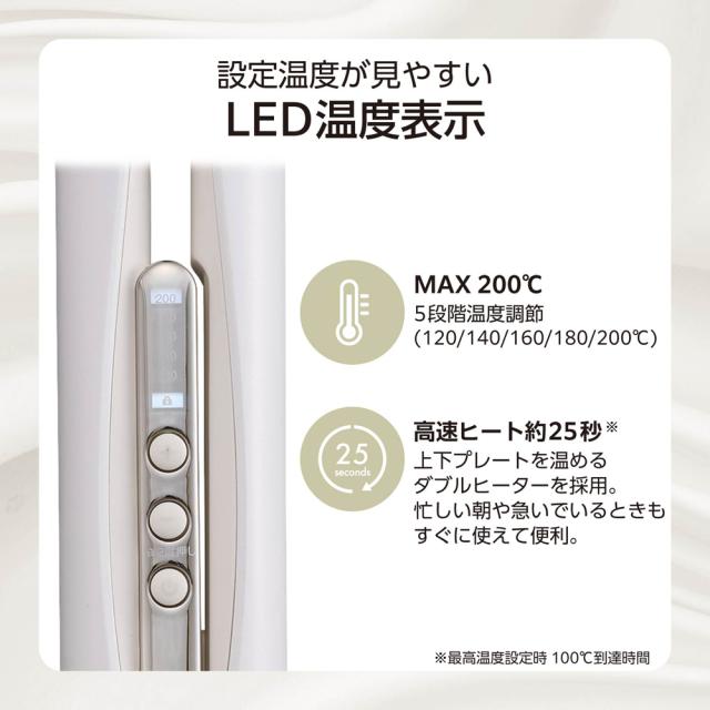 テスコム TS860A-W ストレートヘアアイロン(ホワイト)TESCOM マイナスイオン ストレートアイロン[TS860AW] 返品種別A_4