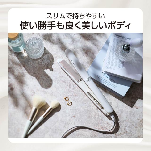テスコム TS860A-W ストレートヘアアイロン(ホワイト)TESCOM マイナスイオン ストレートアイロン[TS860AW] 返品種別A_6