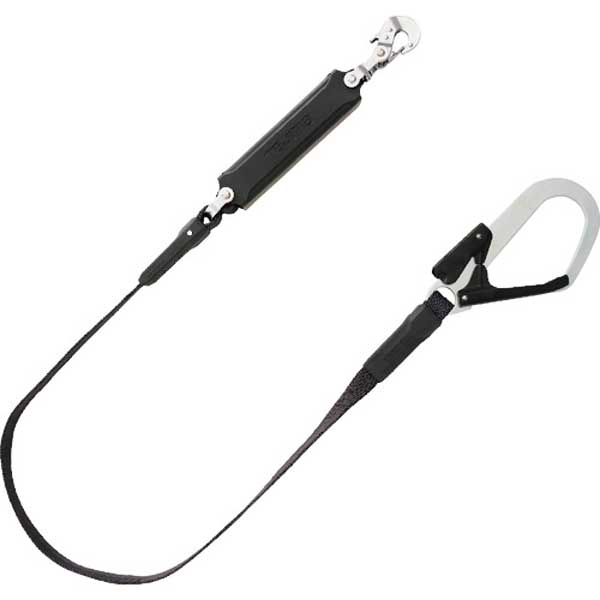 TJMデザイン A1FR150-L1BK ハーネス用ランヤード 平ロープ シングル L1タジマ 墜落・落下防止用品[A1FR150L1BK] 返品種別B