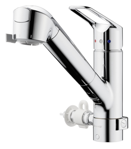 タカギ 台付き1穴 浄水器付シングル混合栓（キッチン用） 【水栓】takagi(タカギ) ワンホールスプレー JL326MN-NNLR03返品種別B