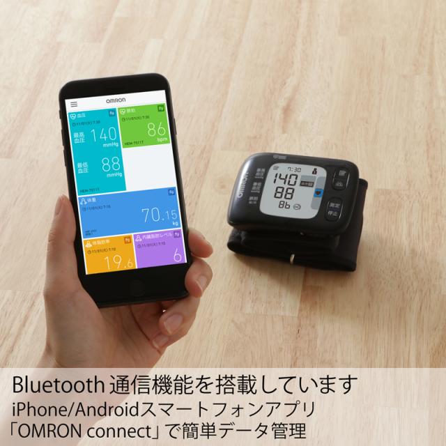 オムロン HEM-6232T 手首式血圧計OMRON connect対応　オムロンコネクト　HEM6230シリーズ[HEM6232T] 返品種別A_4
