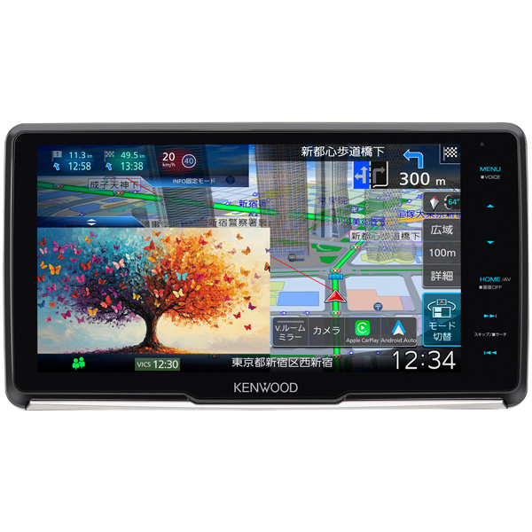 ケンウッド 地上デジタルTVチューナー/Bluetooth内蔵 DVD/USB/SD AVナビゲーション 大画面9V型フローティングモデル MDV-M912F返品種別A
