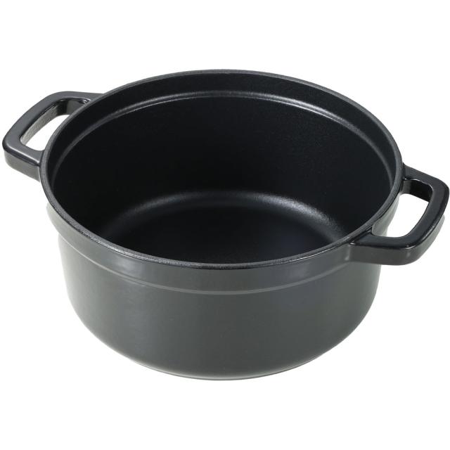 リブプラス NM-5234(カロ-テ) 【IH対応】ココット鍋 24cm（ブラック）カローテ　IHココット鍋[NM5234カロテ] 返品種別A_2