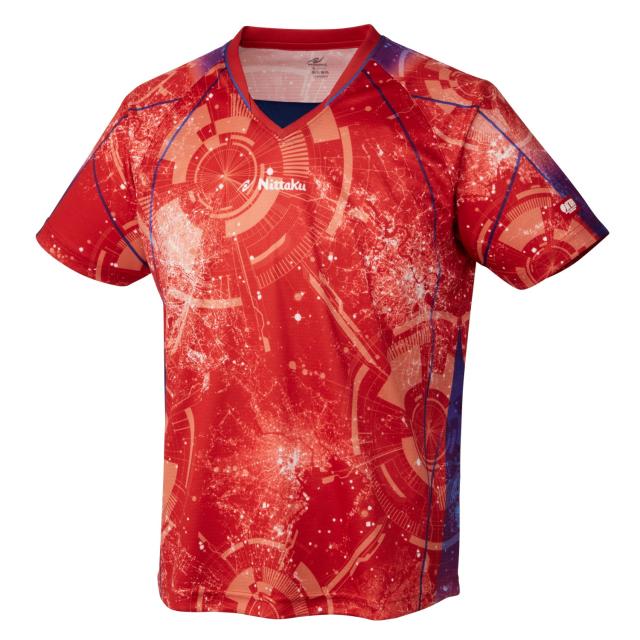 ニッタク NT-NW2209-20-L 卓球ウェア ユニセックス ブライトシティシャツ（レッド・サイズ：L）Nittaku[NTNW220920L] 返品種別A 卓球ウェア