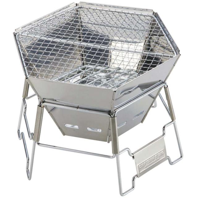 キャプテンスタッグ M-6498 ヘキサ ステンレス ファイアグリル(M)CAPTAIN STAG[M6498] 返品種別A 4,620円