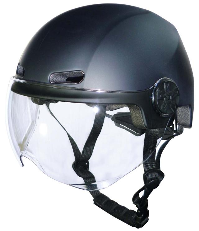 キャプテンスタッグ ヘルメットシールド付　（L　マットブラック） Cabeza（カベサ） Y-6497(キヤプテンスタツグ)返品種別B
