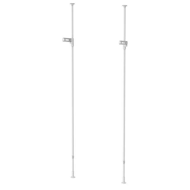 平安伸銅 TMH-81WH 室内つっぱり竿受け 1段 高さ190〜300cm（マットホワイト）[TMH81WH] 返品種別A