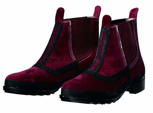 ドンケル T-4-RED/BRN-27.5 溶接用安全靴 ベロア サイドゴム式 赤茶 27.5cm JIS規格DONKEL[T4REDBRN275] 返品種別B
