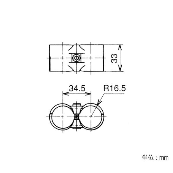 ヤザキイレクター メタルジョイント ブラック 1セット (ダブルパイプ用