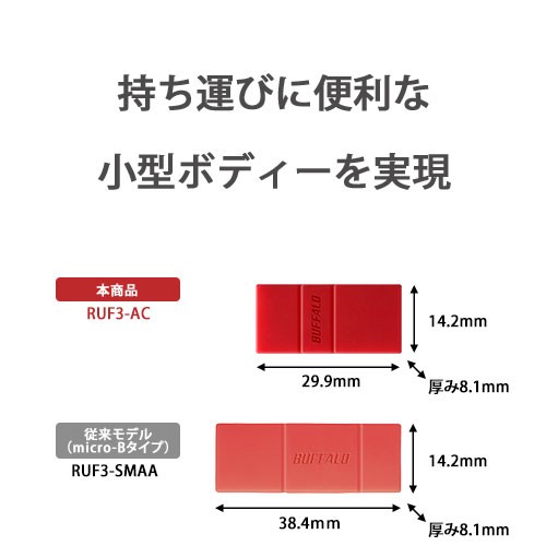 BUFFALO （バッファロー） RUF3-AC64G-GY USB3.2 Gen1対応 フラッシュメモリ  64GB（グレー）RUF3-ACシリーズ[RUF3AC64GGY] 返品種別B｜au PAY マーケット