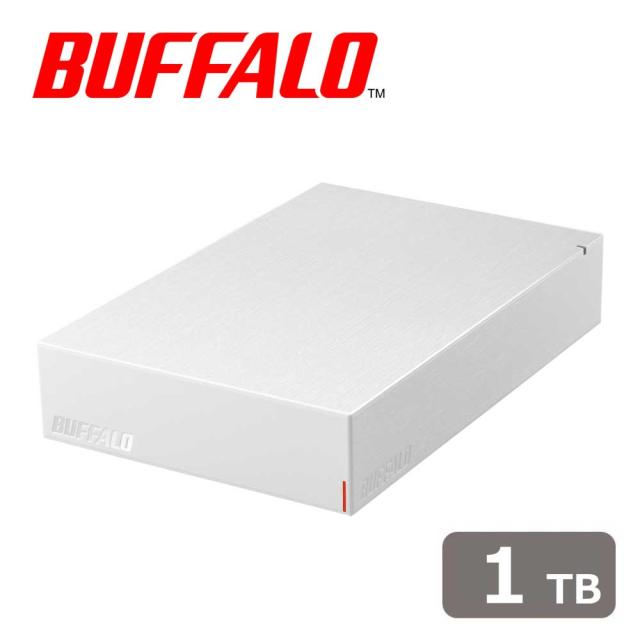 バッファロー｜BUFFALO HD-LE1U3-WB パソコン＆テレビ録画用外付け