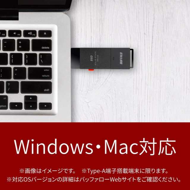 BUFFALO （バッファロー） USB 3.2(Gen 1)対応 外付けポータブルSSD 1TB（簡易パッケージ） SSD-PUT1.0U3BC/N返品種別B